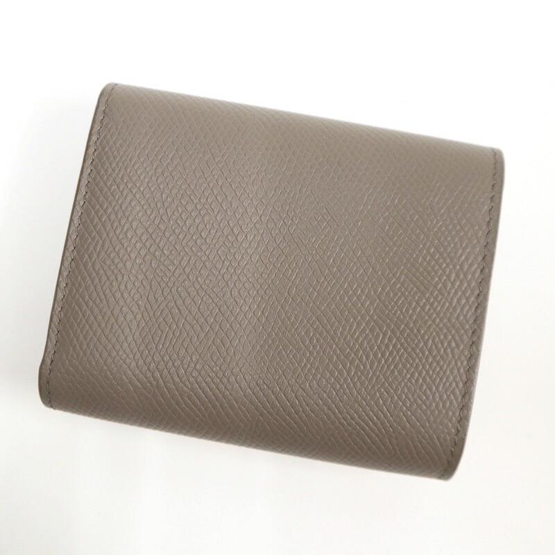 CELINE トリオンフ スモールウォレット グレージュ 箱付 CELINE セリーヌ スモール トリフォールド ウォレット レザー グレー