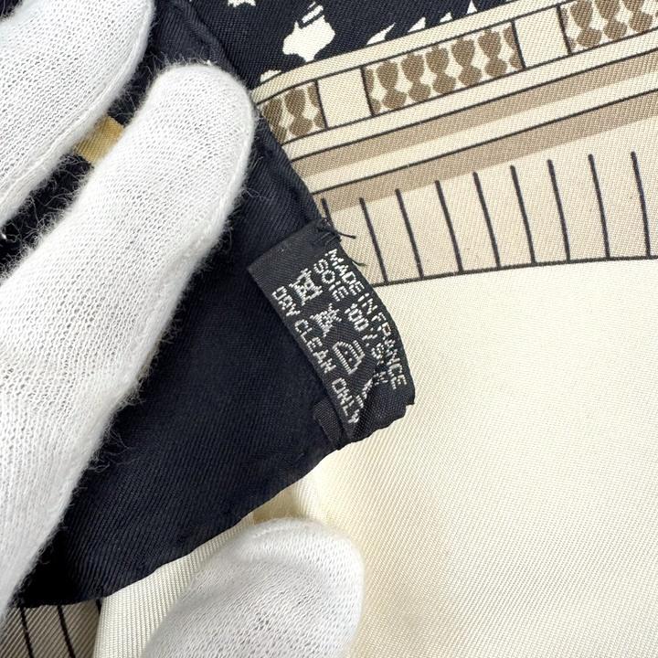 HERMES エルメス カレ90 スカーフ LES PONTS DE PARIS パリの橋 シルク