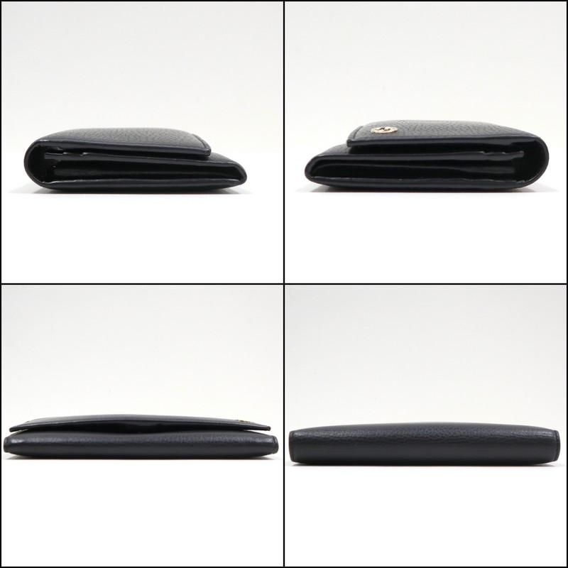 GUCCI グッチ 二つ折り長財布 インターロッキングG レザー ブラック