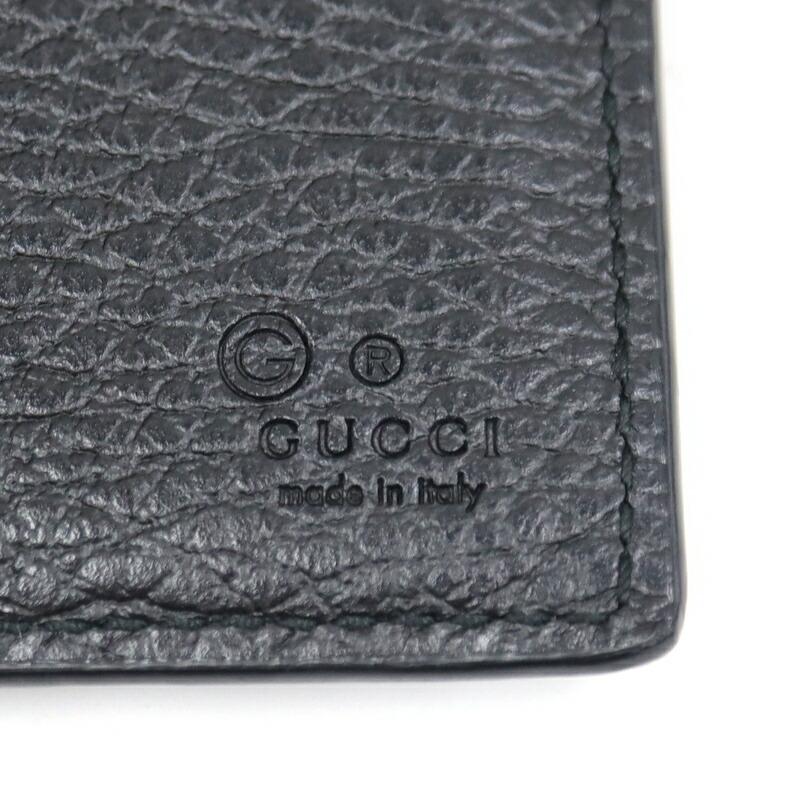 GUCCI グッチ 二つ折り長財布 インターロッキングG レザー ブラック