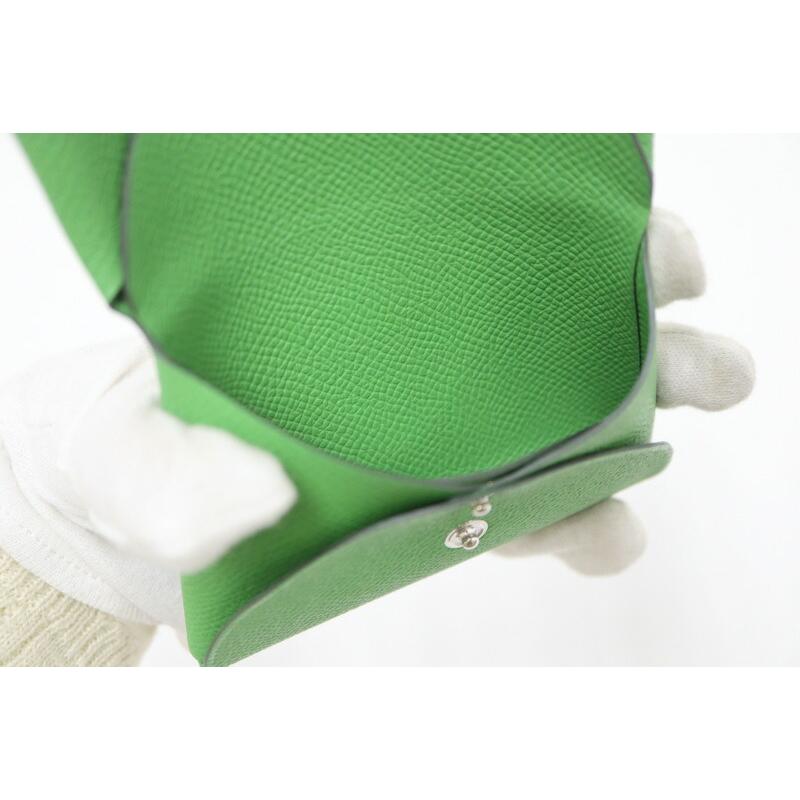 HERMES  エルメス　カルヴィデュオ　ヴェールユッカ　未使用　国内購入 エルメス カルヴィ デュオ ヴェールユッカ ヴォーエプソン シルバー