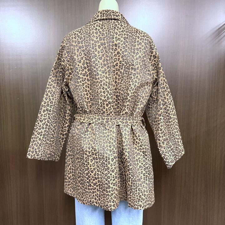 FENDI JEANS トレンチ　コート レオパード柄 FENDI JEANS フェンディ・ジーンズ チェスター・コート レオパード柄