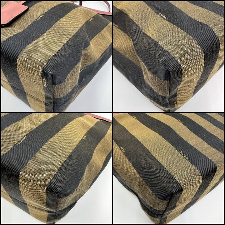 FENDI フェンディ ペカン トート カーキ ダークピンク キャンバス