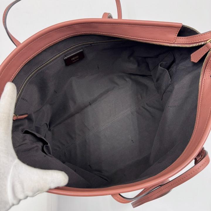 FENDI フェンディ ペカン トート カーキ ダークピンク キャンバス