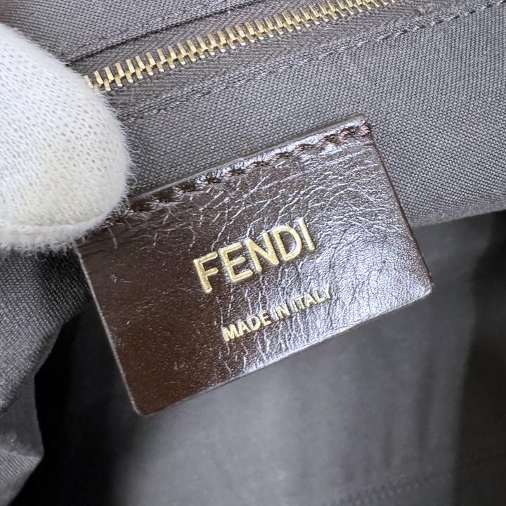 FENDI フェンディ ペカン トート カーキ ダークピンク キャンバス