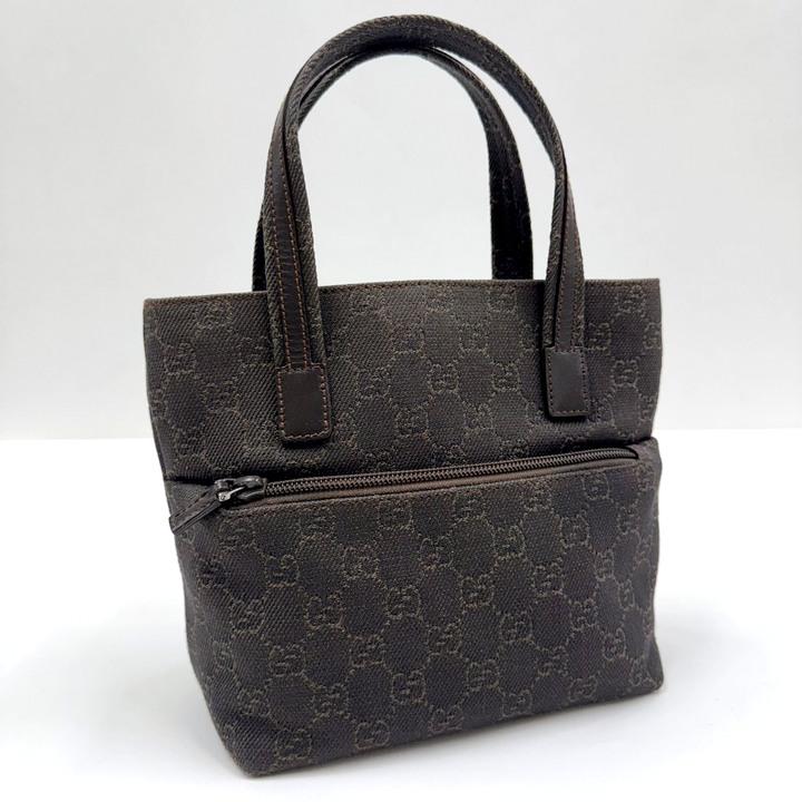 GUCCI グッチ ミニトート GGキャンバス×レザー ブラウン 105651 : JJ