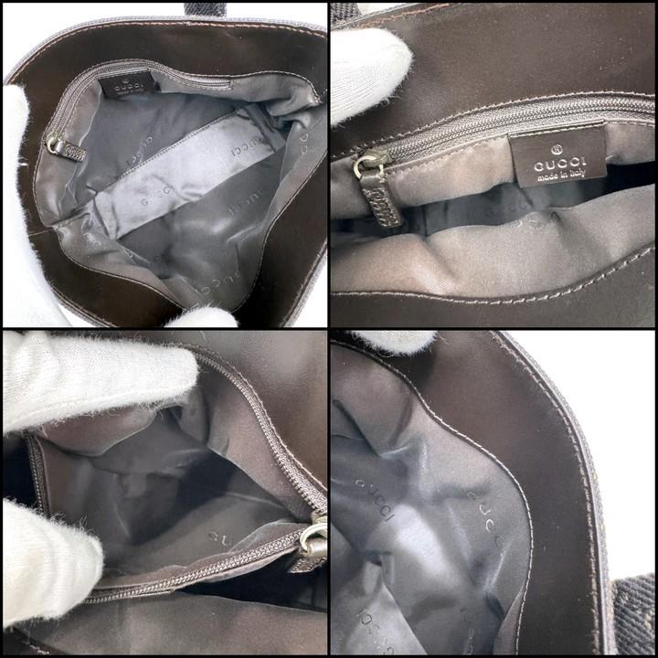 GUCCI グッチ ミニトート GGキャンバス×レザー ブラウン 105651_7