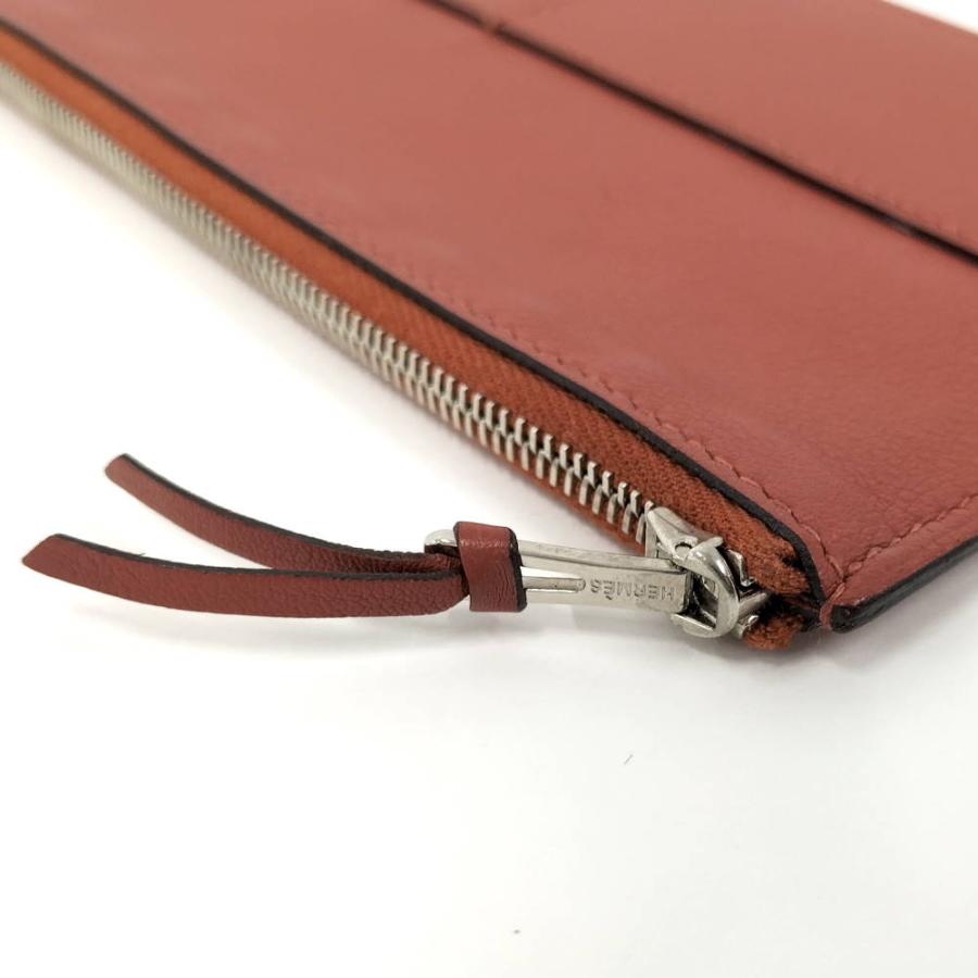 美品 HERMES エルメスドゴン 二つ折り 長財布 ▢F刻印 ケース付 HERMES（エルメス） ドゴンGM 二つ折り長財布 レザー T刻印 レッド