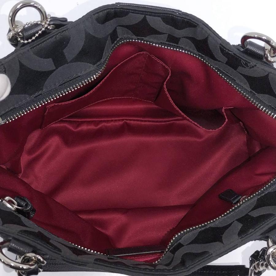 COACH マディソン オプアートトート トートバッグ ナイロン ブラック 20481_7
