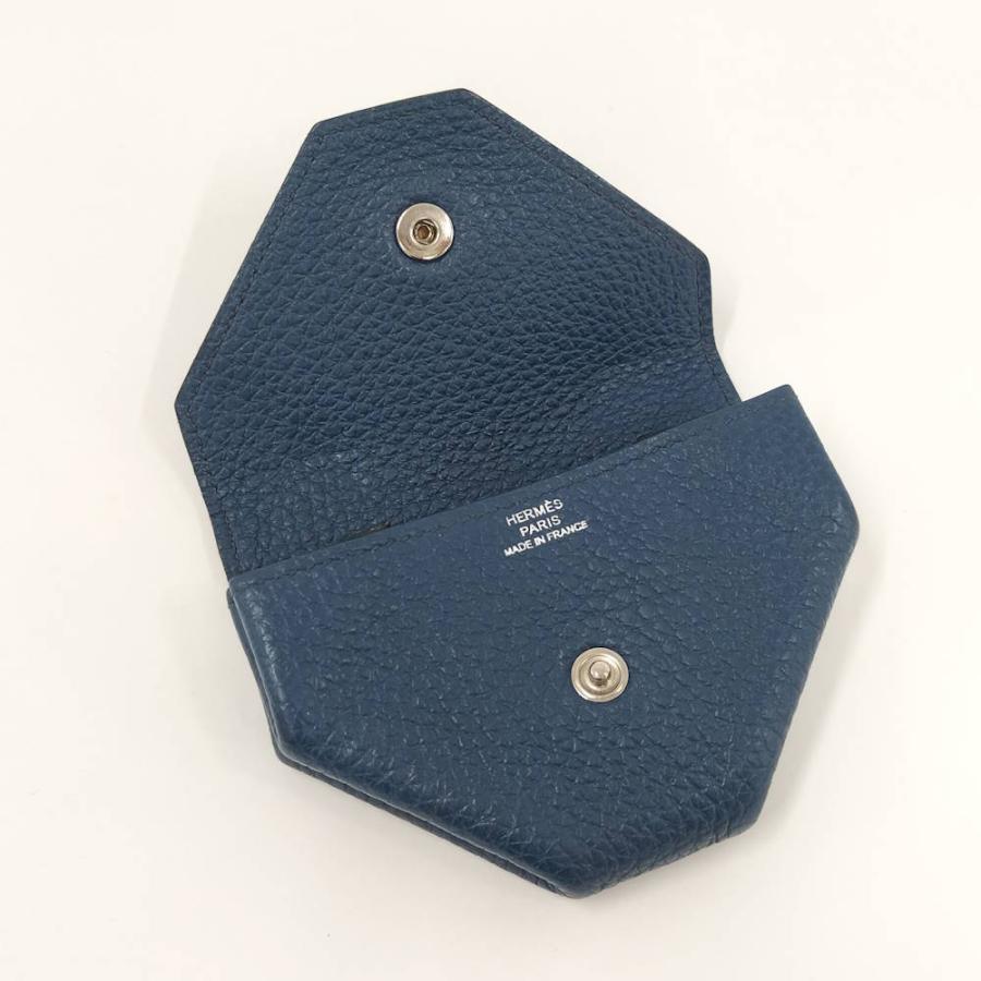 HERMES（エルメス） ルヴァンキャトル 小銭入れ トゴ レザー ネイビー