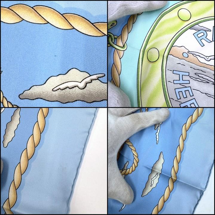HERMES エルメス カレ90 スカーフ RAILING 船の手摺 シルク マルチ