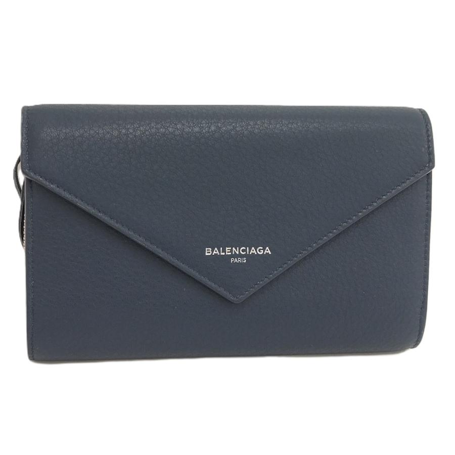 BALENCIAGA（バレンシアガ） ペーパーマニー 二つ折り長財布 レザー 