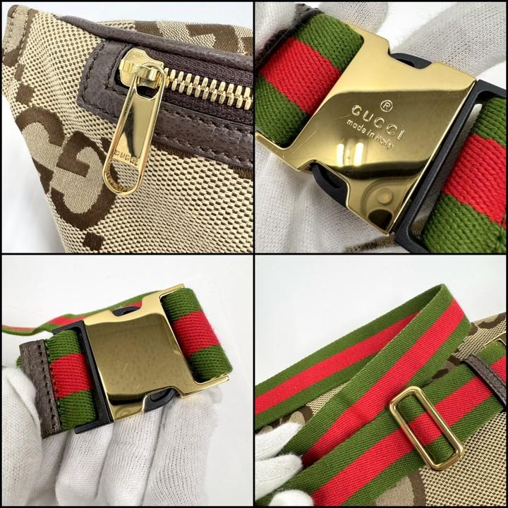 GUCCI グッチ ベルトバッグ ジャンボGG ベージュ キャンバス 696031_3
