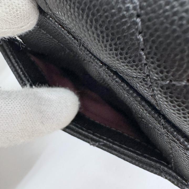 CHANEL シャネル ココハンドルXXS キャビアスキン×チェーンショルダー ブラック×シルバー金具 AS2215の画像