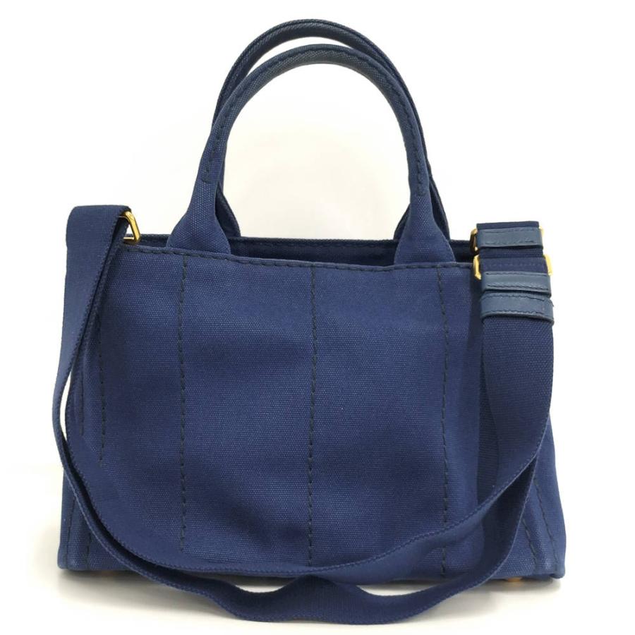 PRADA（プラダ） カナパ トート 2WAYバッグ キャンバス ブルー : JJ