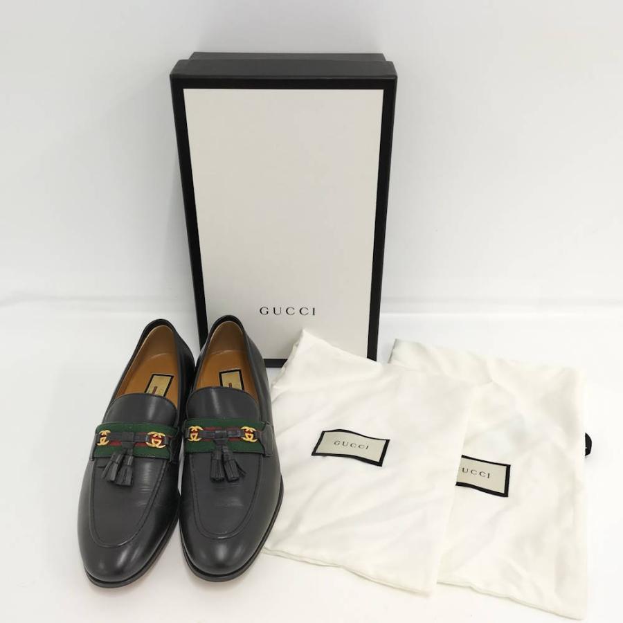 GUCCI（グッチ） ローファー ホースビット レザー ブラック サイズ