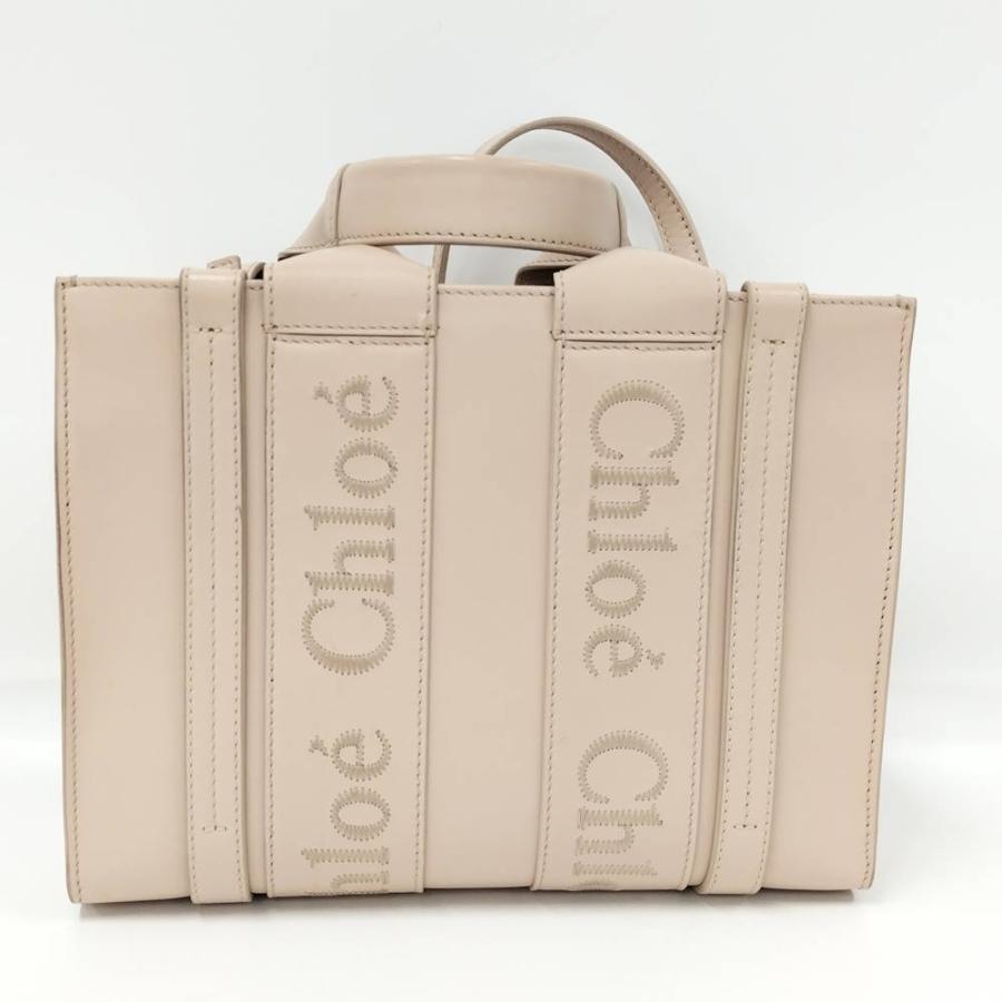 Chloe（クロエ） ウッディスモールトート 2WAYバッグ レザー ピンク 