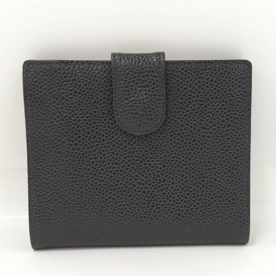 CHANEL（シャネル） 二つ折り財布 キャビアスキン レザー ブラック