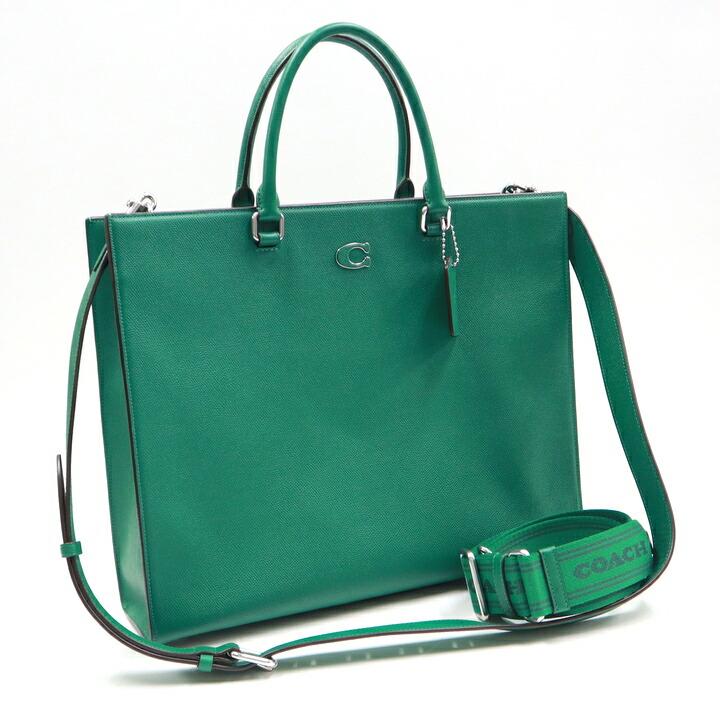 COACH コーチ トート40 2WAYショルダーバッグ レザー グリーン 