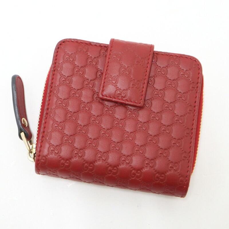 GUCCI グッチ 二つ折りコンパクトウォレット マイクログッチシマ