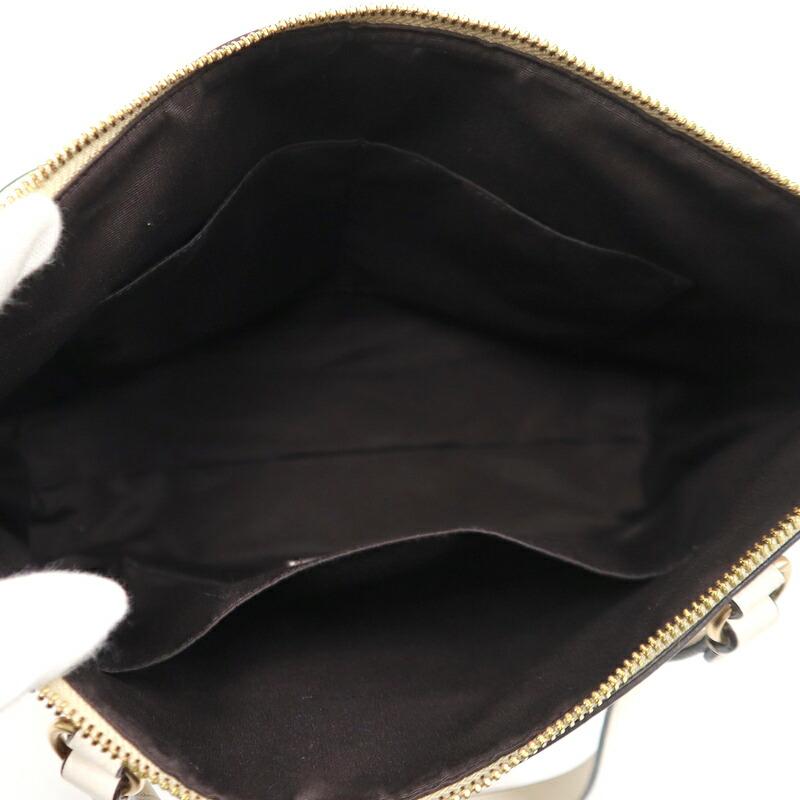 COACH コーチ トートバッグ シグネチャー ベージュ×ホワイト ゴールド