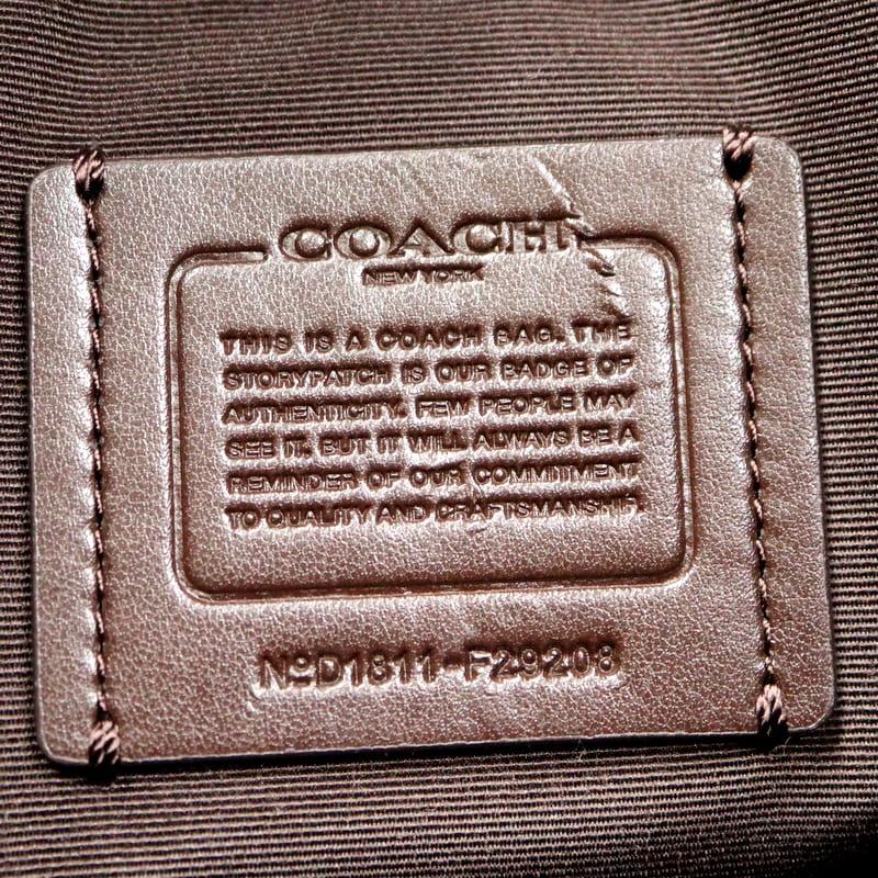 COACH コーチ トートバッグ シグネチャー ベージュ×ホワイト ゴールド