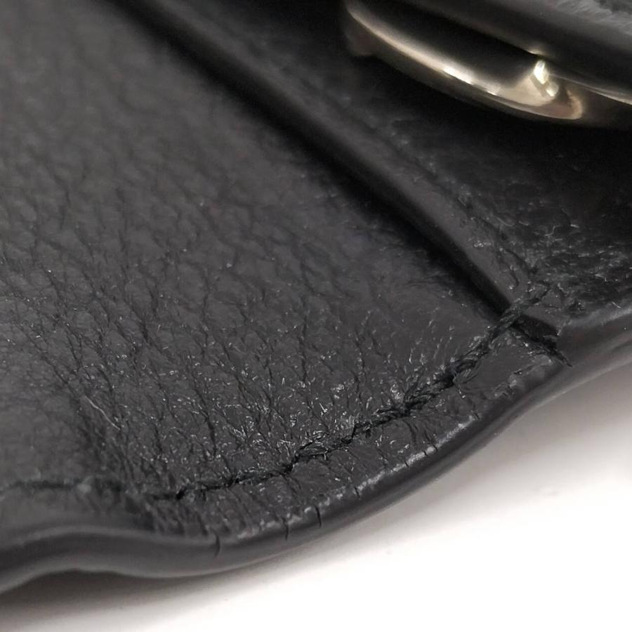 GUCCI 6連キーケース レザー ブラック×シルバー金具 795336・0416