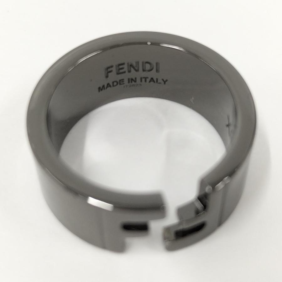 FENDI デザインリング FFモチーフ ルテニウム ガンメタル ブラック XSサイズ 16号_5