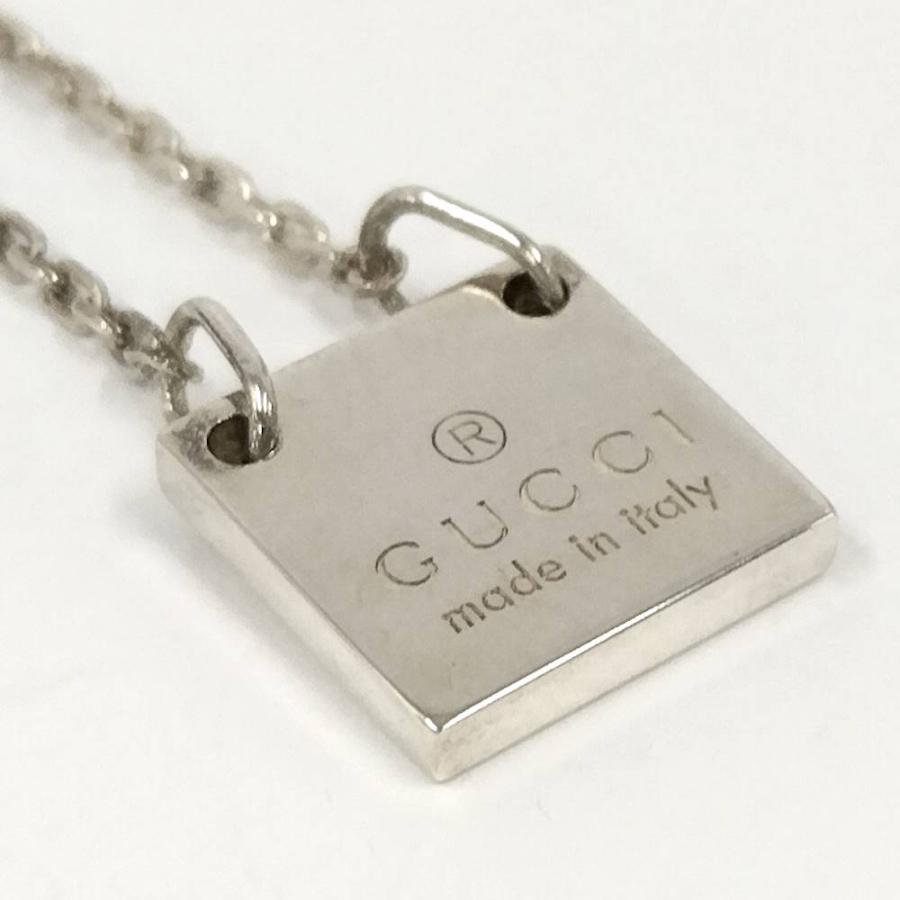 GUCCI（グッチ） スクエアプレート シルバーネックレス : JJ