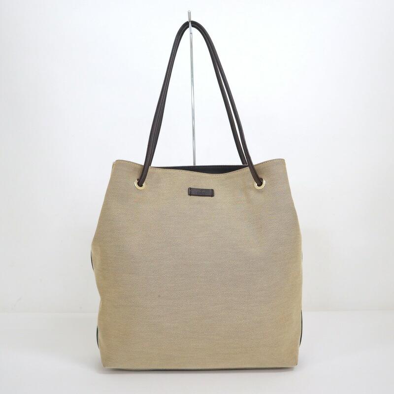 GUCCI グッチ ショルダーバッグ キャンバス ベージュ×ブラウン 257275