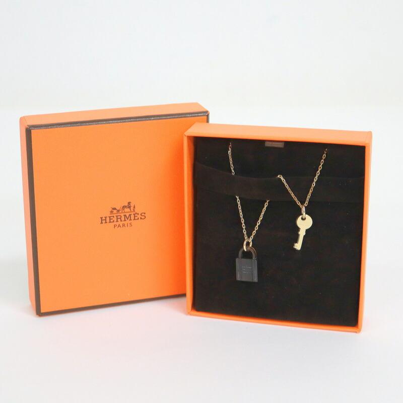 HERMES エルメス アミュレットパドロックPM ネックレス GP 