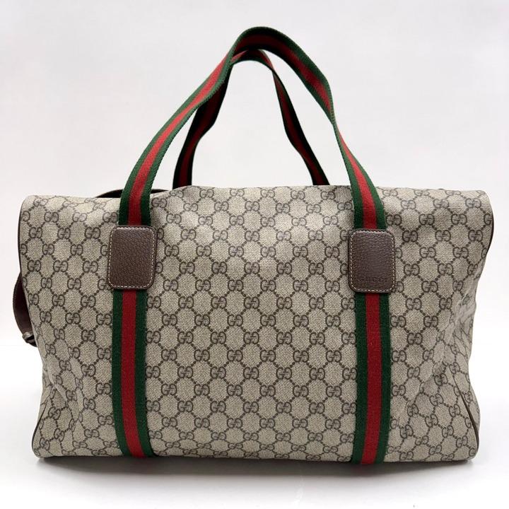 GUCCI グッチ ラージダッフルバッグ ボストンバッグ GGスプリーム
