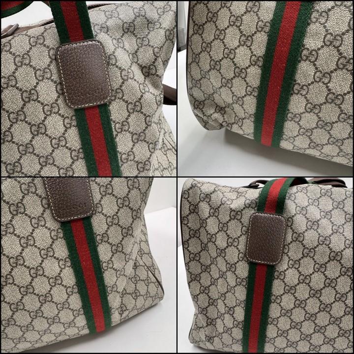 GUCCI グッチ ラージダッフルバッグ ボストンバッグ GGスプリーム
