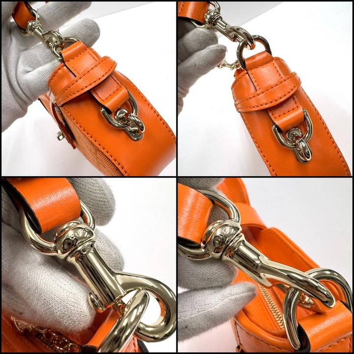 GUCCI グッチ ムーンサイド ミニショルダーバッグ GGキャンバス オレンジ GUCCI グッチ ムーンサイド ミニショルダーバッグ GGキャンバス