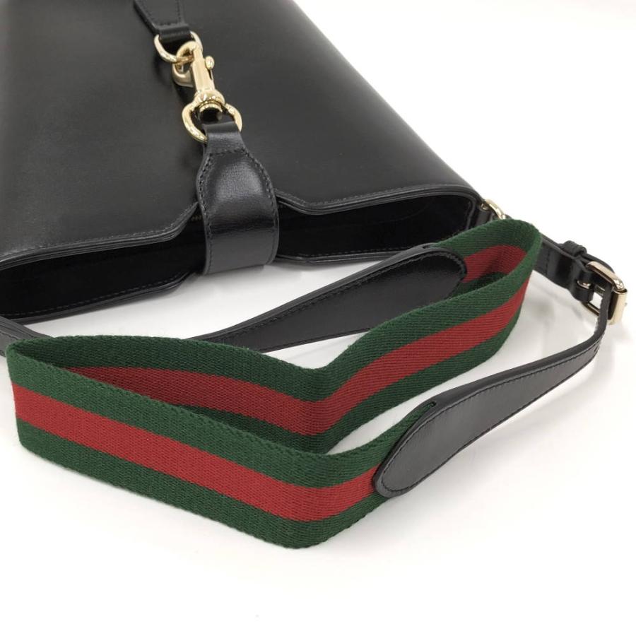 Gucci ブラックレザー ショルダーバッグ GUCCI（グッチ） バケット ショルダーバッグ レザー ブラック 782908