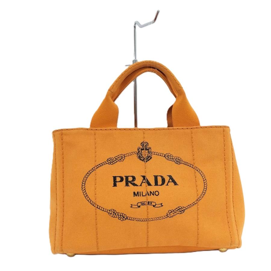 PRADA CANAPA カナパ トートバッグ（S）希少オレンジ PRADA（プラダ） カナパ ハンドバッグ キャンバス オレンジ BN2439