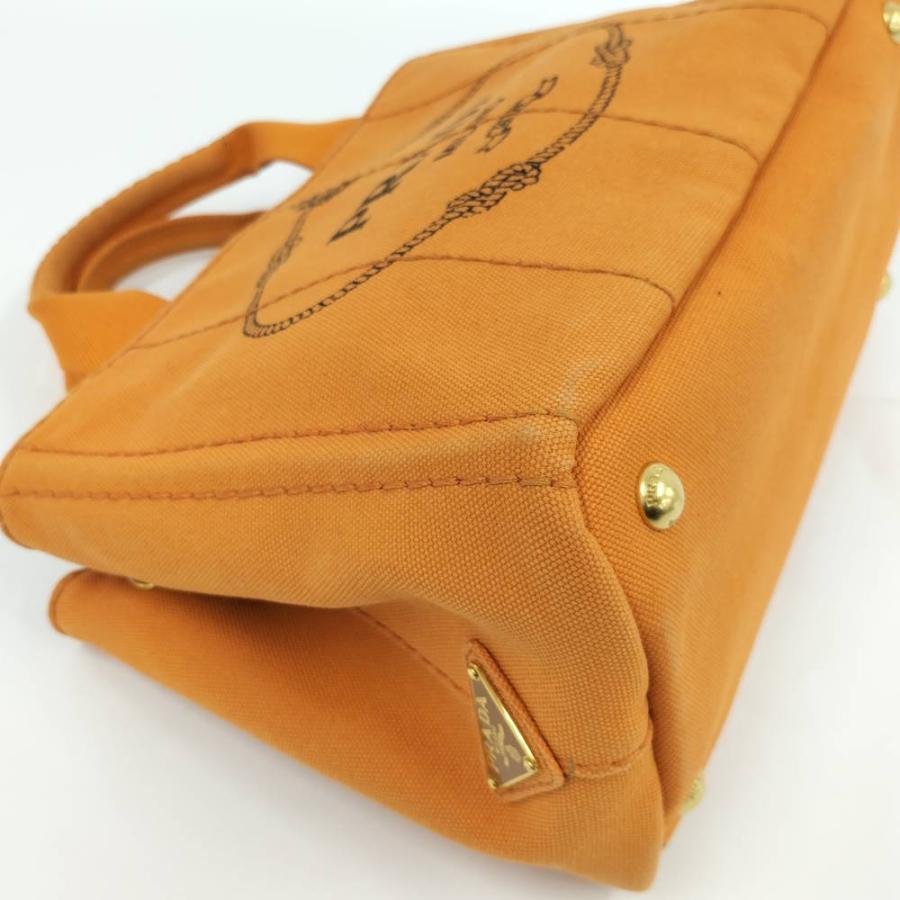 PRADA（プラダ） カナパ ハンドバッグ キャンバス オレンジ BN2439
