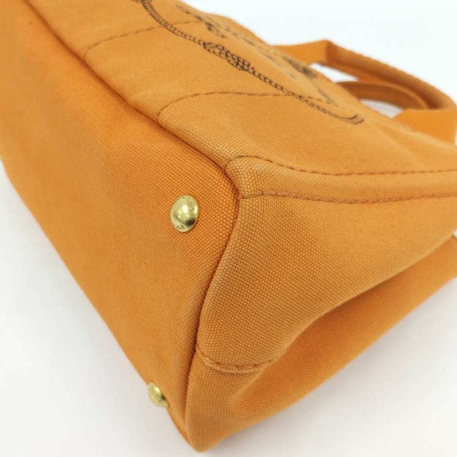 PRADA（プラダ） カナパ ハンドバッグ キャンバス オレンジ BN2439