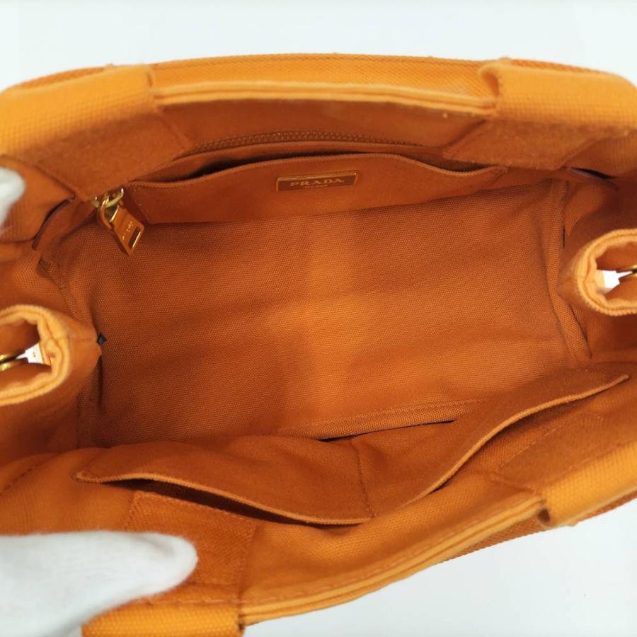 PRADA（プラダ） カナパ ハンドバッグ キャンバス オレンジ BN2439