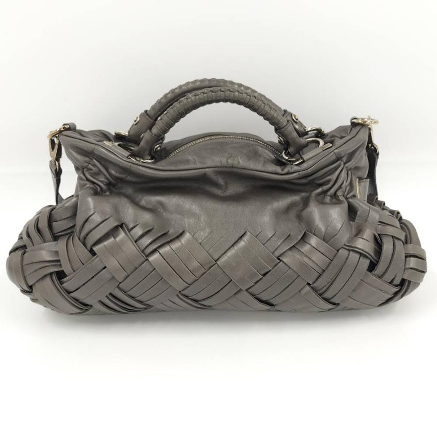 Ferragamo 2WAYバッグ レザー ブロンズ : JJコレクション ヤフー店