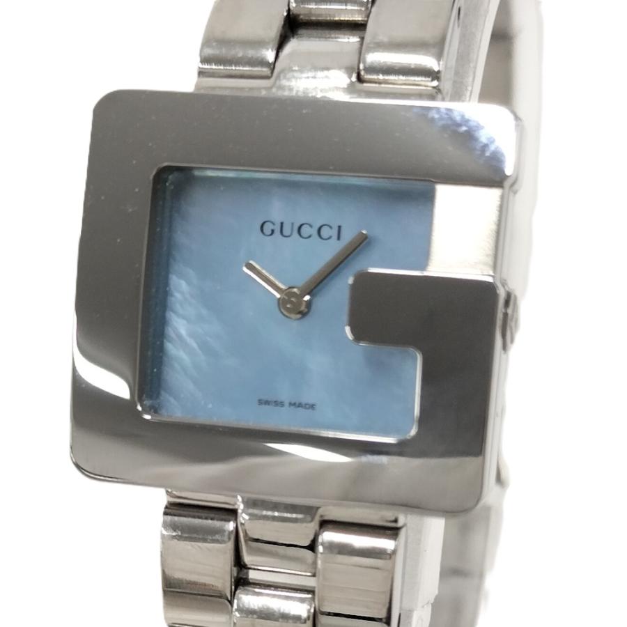 GUCCI（グッチ） 腕時計 Gスクエア SS クオーツ ブルーシェル文字盤