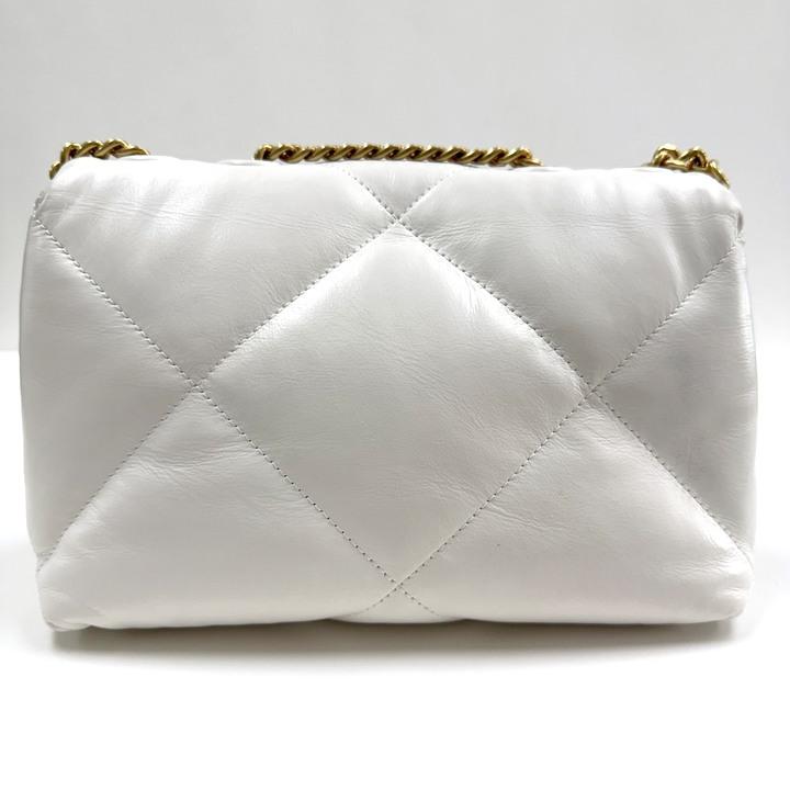 【TORY BURCH】トリーバーチ　二つ折り財布　ダイヤモンドキルト　ホワイト TORY BURCH（トリーバーチ） 財布 キラ ダイヤモンドキルト ジップ