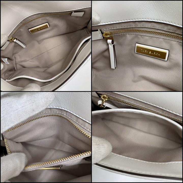 【TORY BURCH】トリーバーチ　二つ折り財布　ダイヤモンドキルト　ホワイト キラ ダイヤモンドキルト ジップ コンチネンタル ウォレット