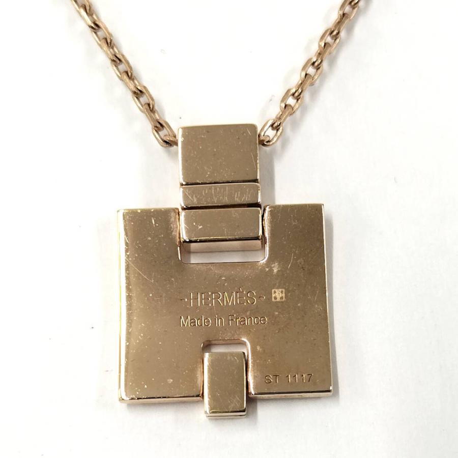 HERMES（エルメス） アイリーン ネックレス ゴールド ブラック メッキ 