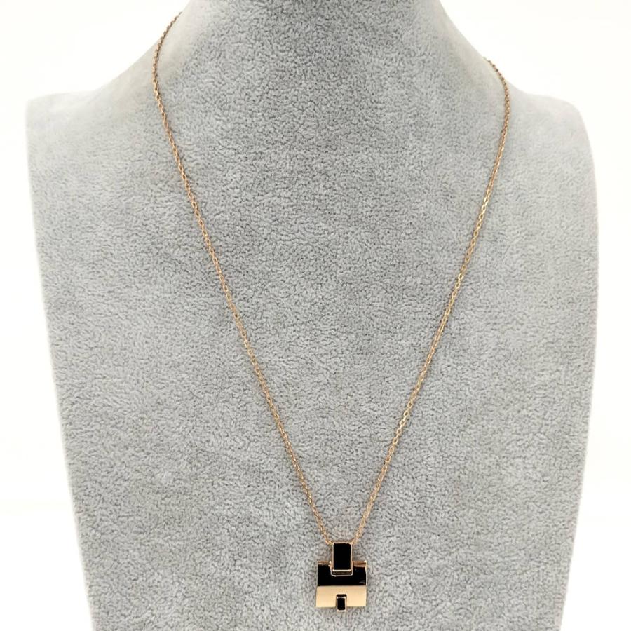 HERMES（エルメス） アイリーン ネックレス ゴールド ブラック メッキ 