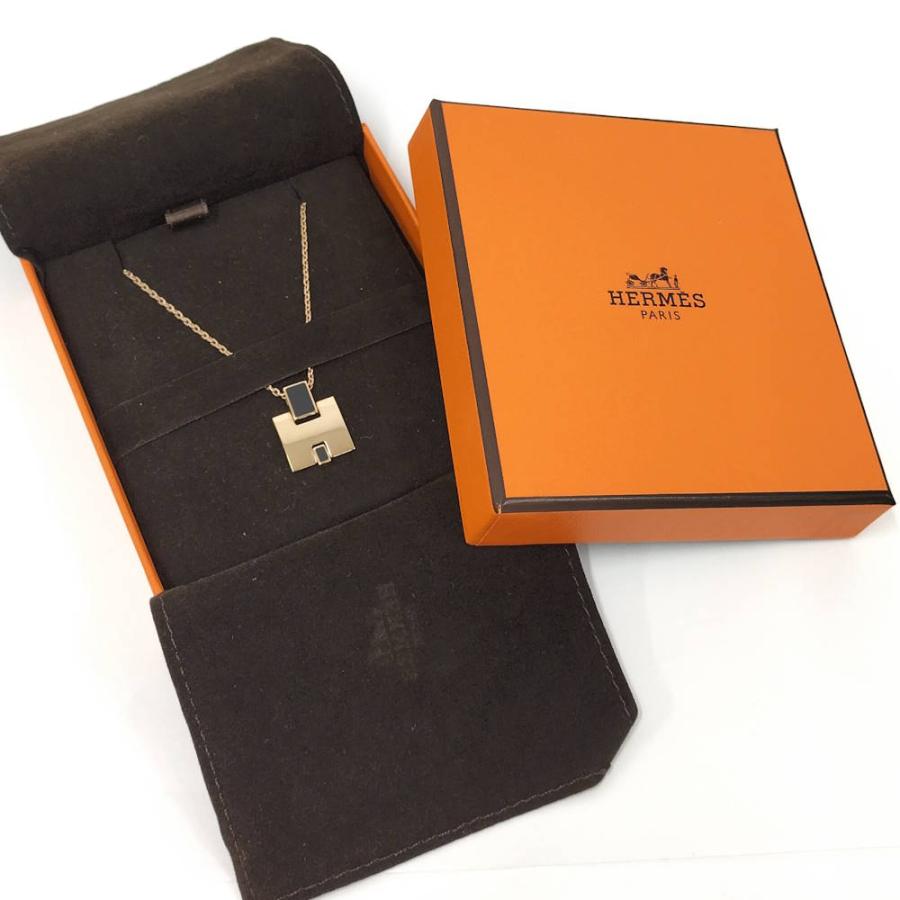 HERMES（エルメス） アイリーン ネックレス ゴールド ブラック メッキ 