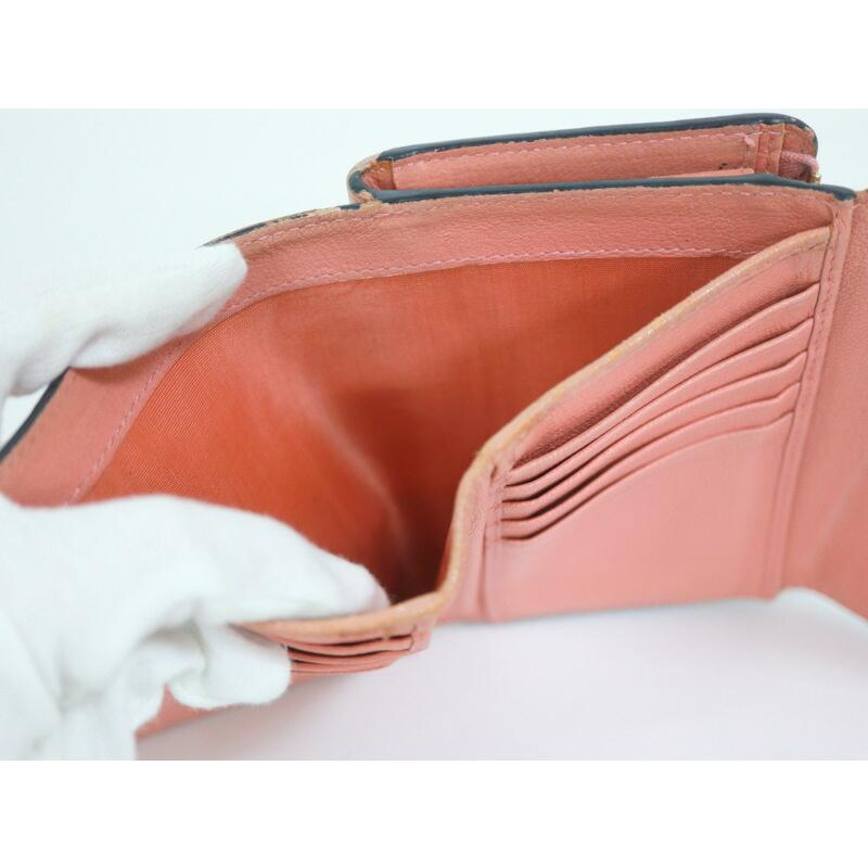 miumiu ミュウミュウ マドラス 三つ折り財布 ピンク レザー 5ML014