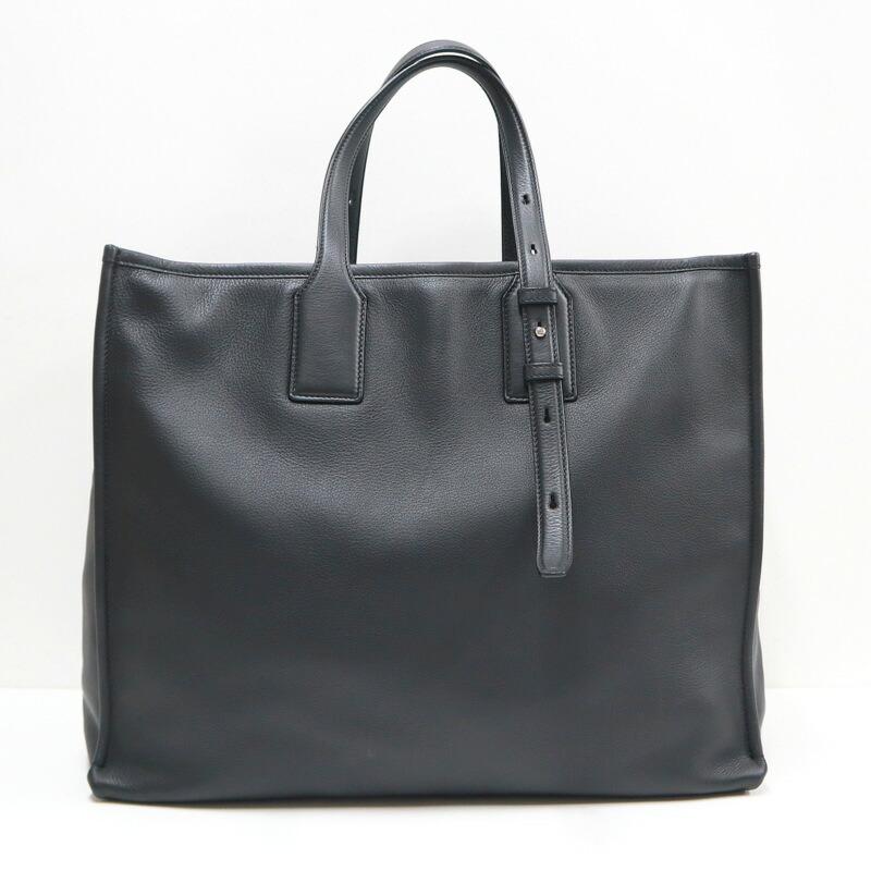 S.Ferragamo フェラガモ トートバッグ レザー ブラック×シルバー金具