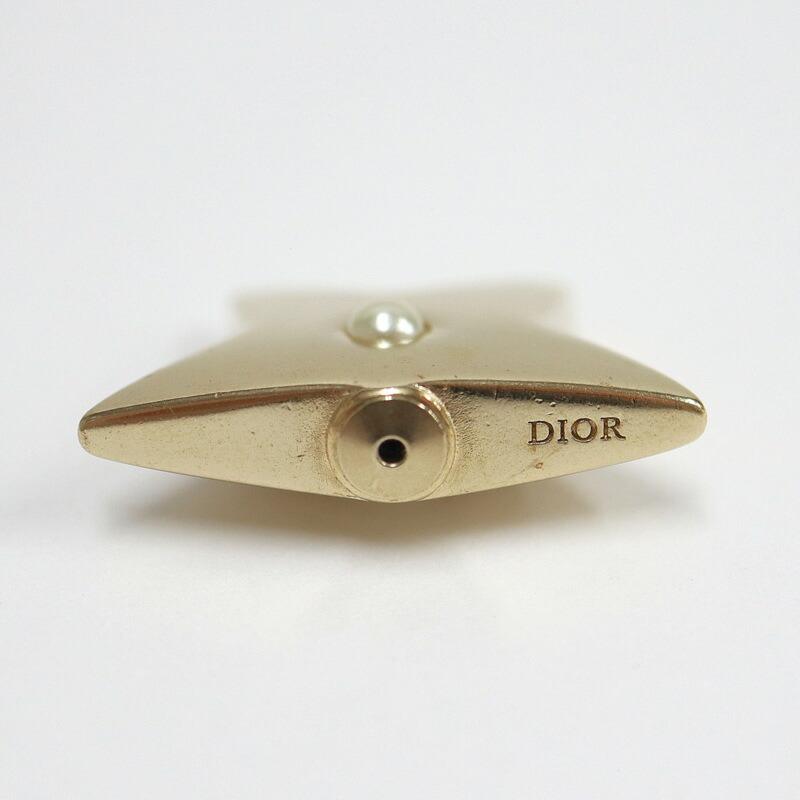 Dior ディオール スターキャッチコスチュームパールピアス ホワイト×ゴールド GP_5