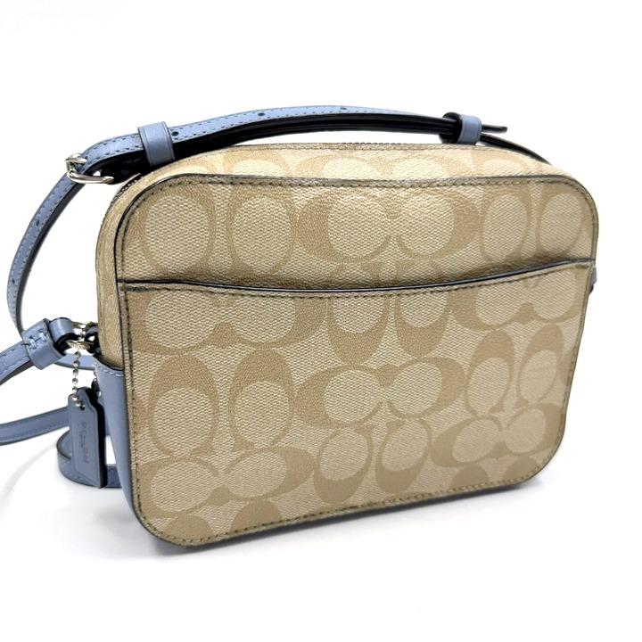 COACH コーチ　カメラバッグ　ショルダーバッグ　ベージュ　シグネチャー　新品 COACH コーチ カメラバッグ シグネチャー キャンバス×レザー ベージュ